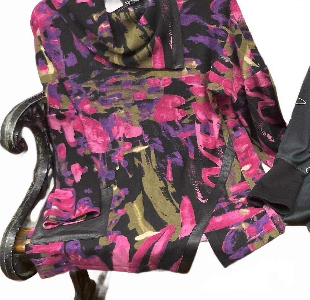 NEW SOFT WORKS women's long sleeve top in multi